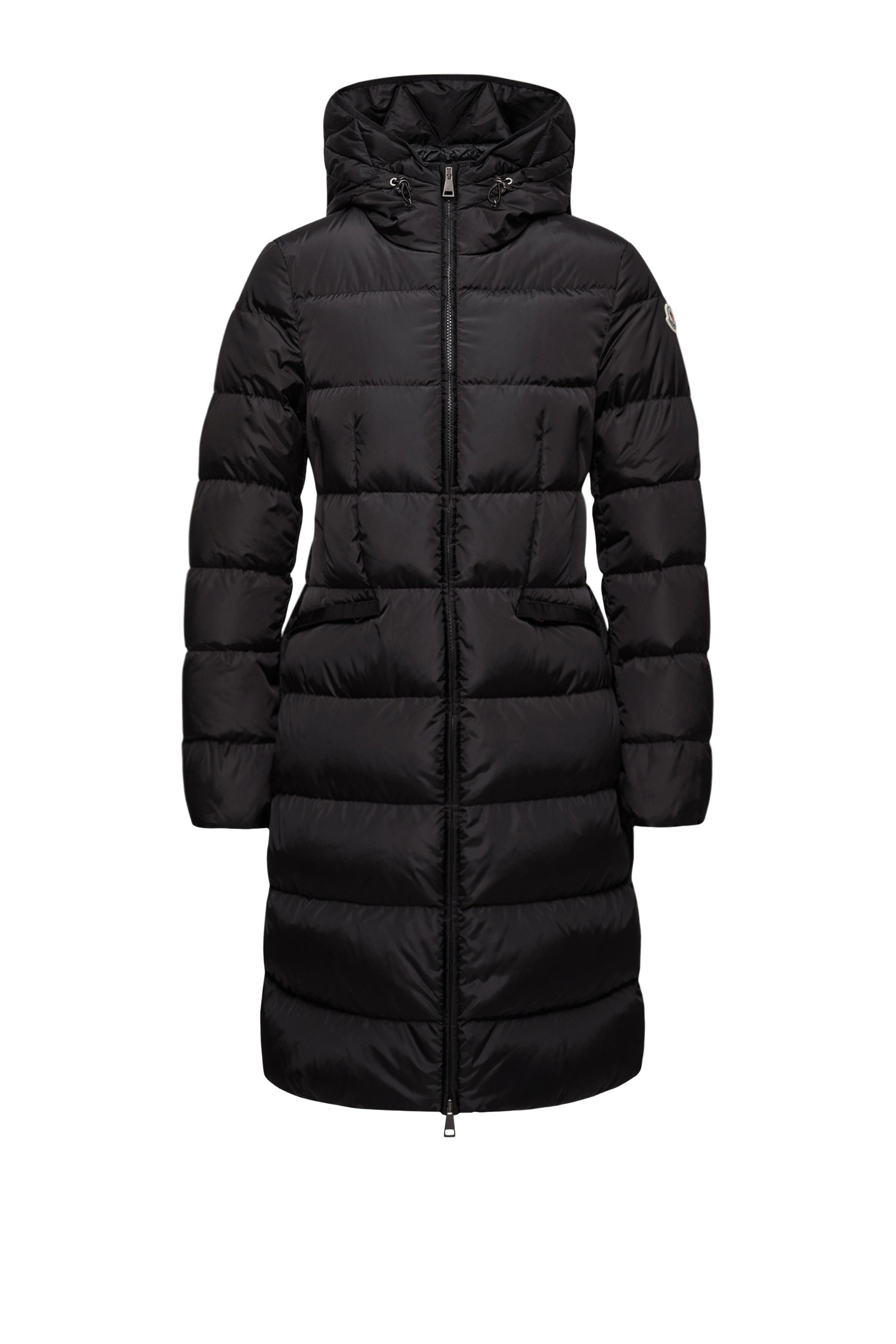 Moncler Avocette Hooded Long Down Jacket in Black Moncler Avocette Hooded Long Down Jacket in Black | Women's Puffer and Down Coats | Coveti