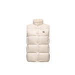 Moncler Badia Down Gilet in White | Women's Vests and Gilets | Coveti