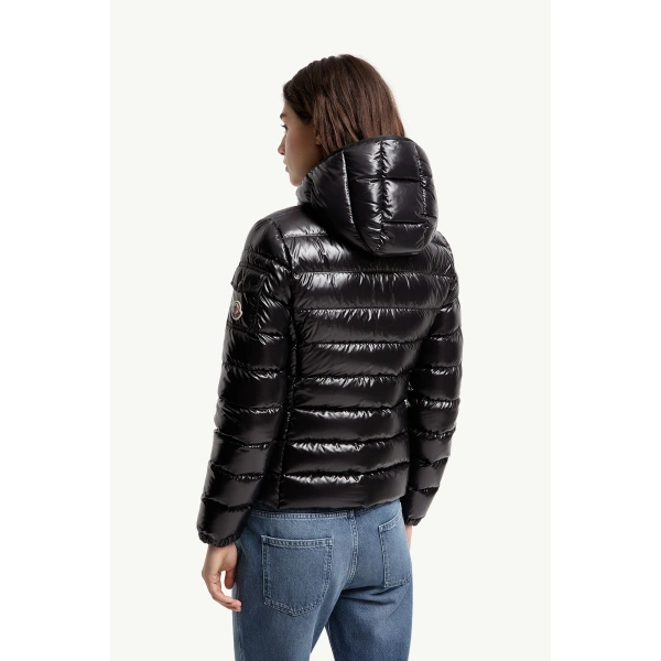 Moncler Bady Hooded Short Down Jacket in Black, view 5 | Women's Puffer Jackets | Coveti