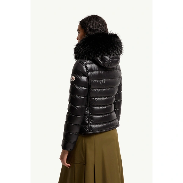 Moncler Badyeffe Hooded Short Down Jacket in Black, view 5 | Women's Puffer Jackets | Coveti