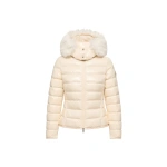 Moncler Badyeffe Hooded Short Down Jacket in White Ivory Moncler Badyeffe Hooded Short Down Jacket in White Ivory | Women's Puffer Jackets | Coveti