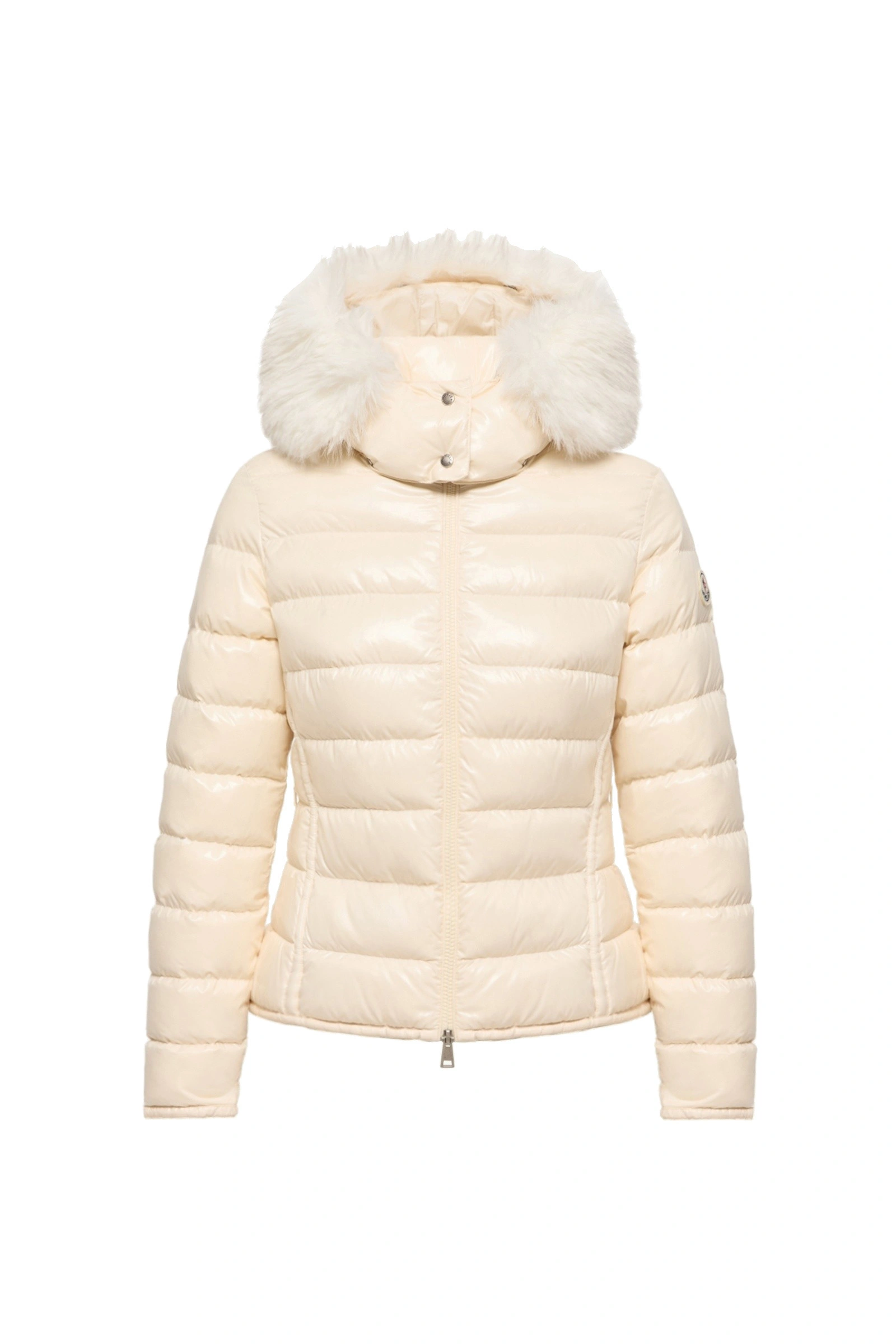 Moncler Badyeffe Hooded Short Down Jacket in White Ivory Moncler Badyeffe Hooded Short Down Jacket in White Ivory | Women's Puffer Jackets | Coveti