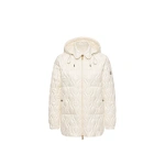 Moncler Balette Geometric Quilted Short Down Jacket in White | Women's Puffer Jackets | Coveti
