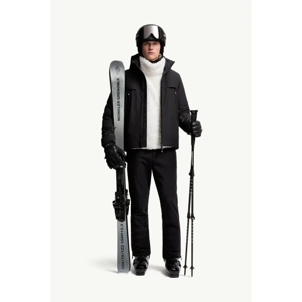 Moncler Balmhorn Hooded GORE-TEX Insulated Ski Jacket in Black, view 2 | Men's Skiwear | Coveti