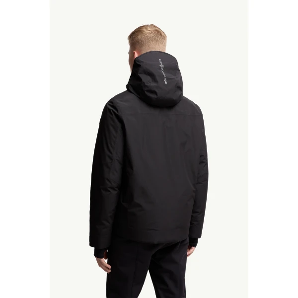 Moncler Balmhorn Hooded GORE-TEX Insulated Ski Jacket in Black, view 5 | Men's Skiwear | Coveti