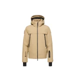 Moncler Balmhorn Hooded GORE-TEX Insulated Ski Jacket in Light Brown | Men's Skiwear | Coveti