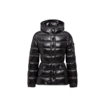 Moncler Barante Hooded Short Down Jacket in Black | Women's Puffer Jackets | Coveti