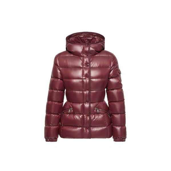 Barante Hooded Short Down Jacket in Burgundy