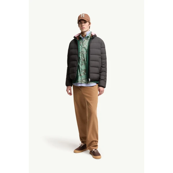 Moncler Baudinet Short Down Jacket in Black, view 2 | Men's Jackets | Coveti