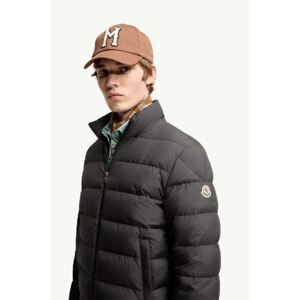 Moncler Baudinet Short Down Jacket in Black, view 3 | Men's Jackets | Coveti