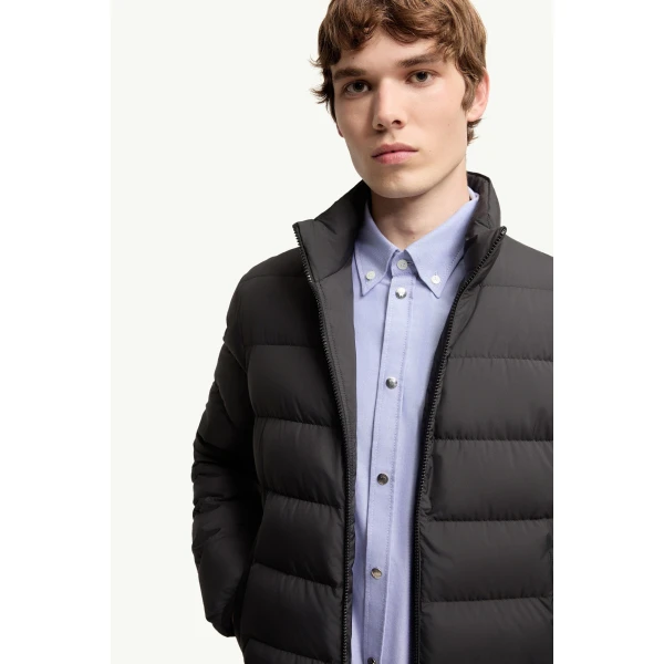 Moncler Baudinet Short Down Jacket in Black, view 6 | Men's Jackets | Coveti