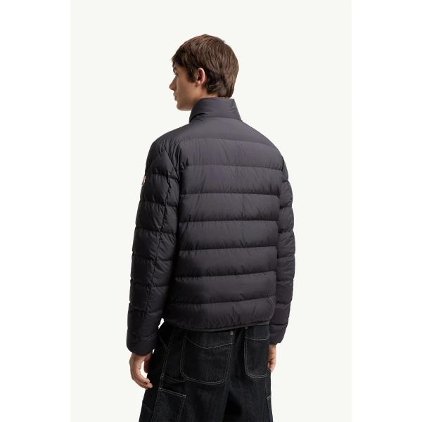 Moncler Baudinet Short Down Jacket in Navy Blue, view 5 | Men's Jackets | Coveti