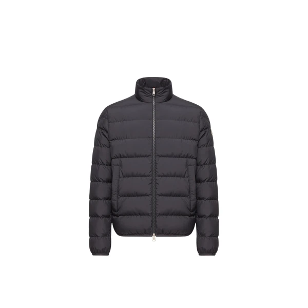 Moncler Baudinet Short Down Jacket in Navy Blue | Men's Jackets | Coveti