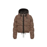 Moncler Becfigue Floral Hooded Down Jacket in Black | Women's Puffer Jackets | Coveti
