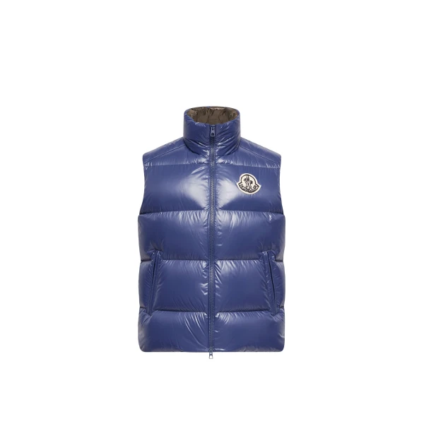 Moncler Belice Down Gilet in Royal Blue | Men's Jackets | Coveti