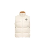 Moncler Belice Down Gilet in White Ivory | Men's Jackets | Coveti