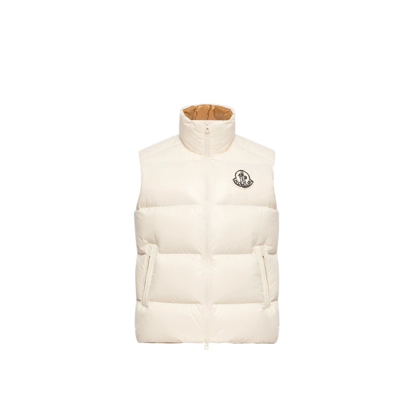 Belice Down Gilet in White Ivory