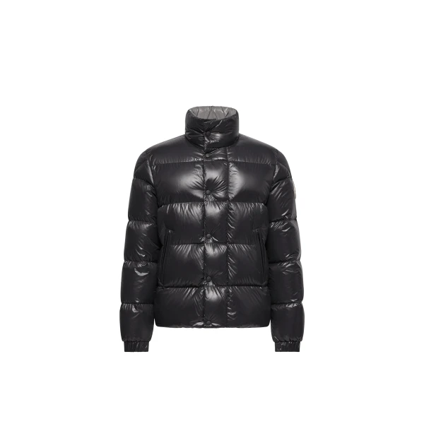 Moncler Bendola Laque Short Down Jacket in Black | Men's Jackets | Coveti