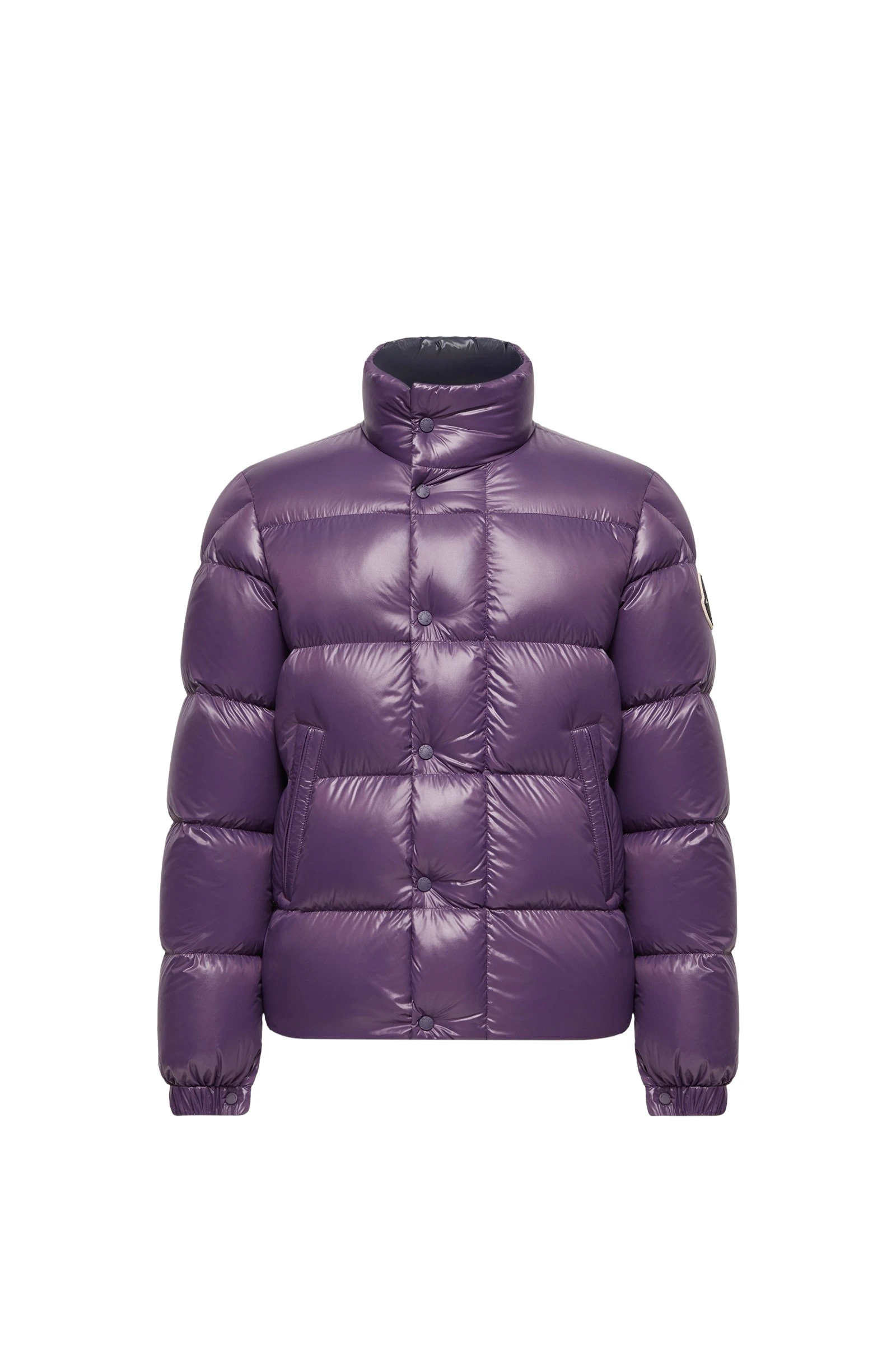 Moncler Bendola Laque Short Down Jacket in Purple Moncler Bendola Laque Short Down Jacket in Purple | Men's Jackets | Coveti