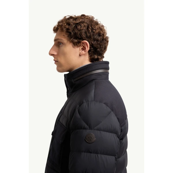 Moncler Bieza Down Field Jacket in Dark Blue, view 3 | Men's Jackets | Coveti