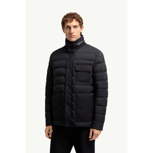 Moncler Bieza Down Field Jacket in Dark Blue, view 4 | Men's Jackets | Coveti