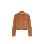 Moncler Blageon Corduroy Reversible Down Jacket in Camel Beige | Women's Bomber Jackets | Coveti