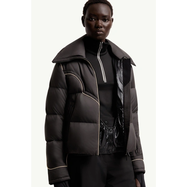 Moncler Blainville Insulated Ski Jacket in Black, view 6 | Women's Ski Jackets | Coveti