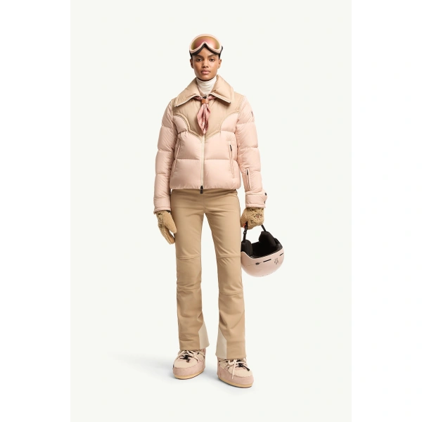 Moncler Blainville Insulated Ski Jacket in Pink, view 2 | Women's Ski Jackets | Coveti