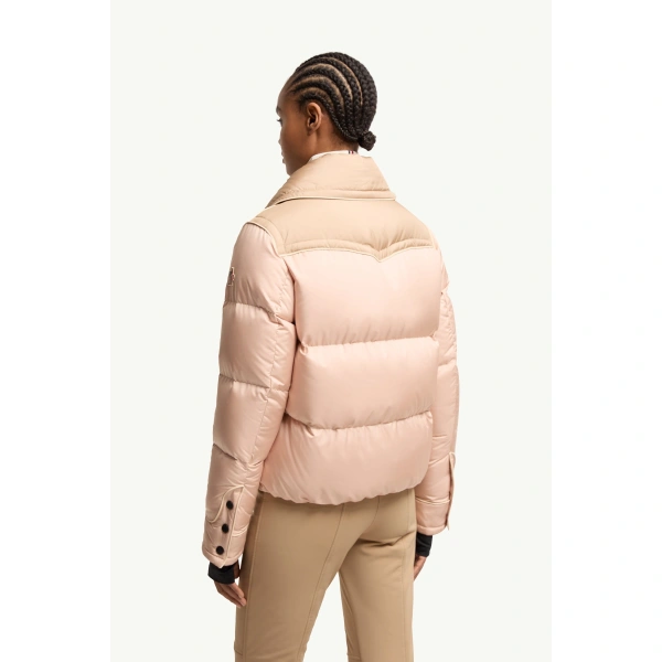 Moncler Blainville Insulated Ski Jacket in Pink, view 5 | Women's Ski Jackets | Coveti