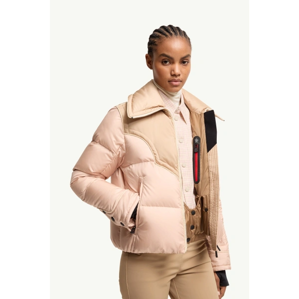 Moncler Blainville Insulated Ski Jacket in Pink, view 6 | Women's Ski Jackets | Coveti