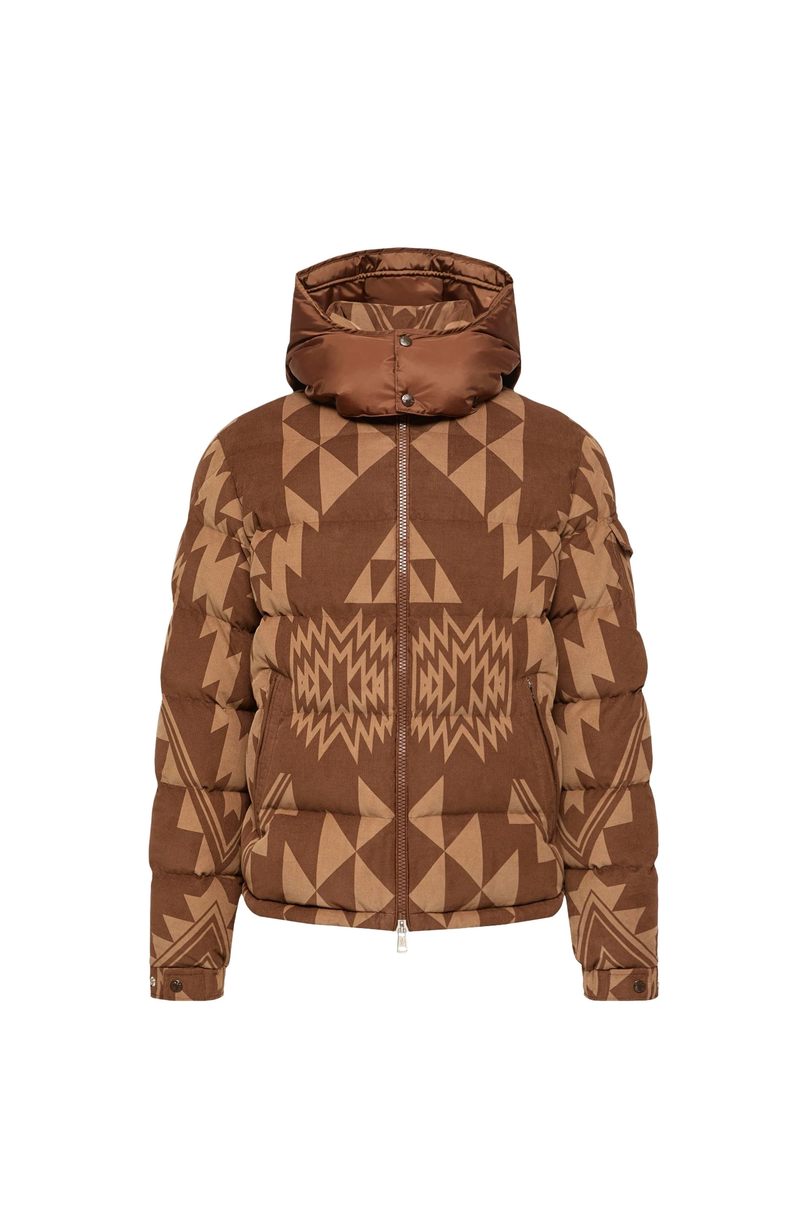 Moncler Boislune Hooded Corduroy Short Down Jacket in Brown Moncler Boislune Hooded Corduroy Short Down Jacket in Brown | Men's Jackets | Coveti
