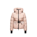 Moncler Bouquetin Hooded Insulated Ski Jacket in Pink | Women's Ski Jackets | Coveti