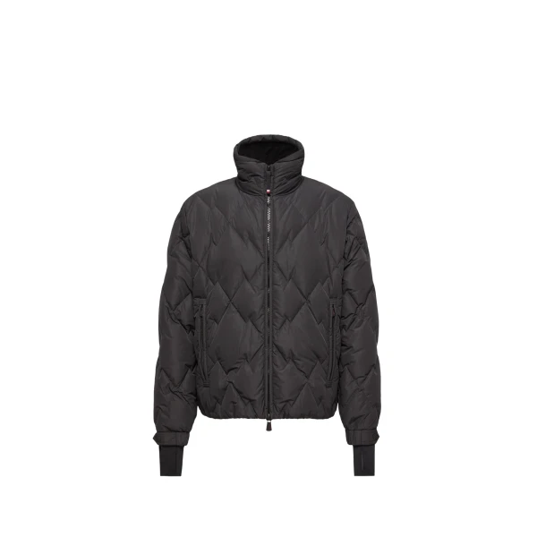 Moncler Bramans Diamond Quilted Short Down Jacket in Black | Men's Jackets | Coveti