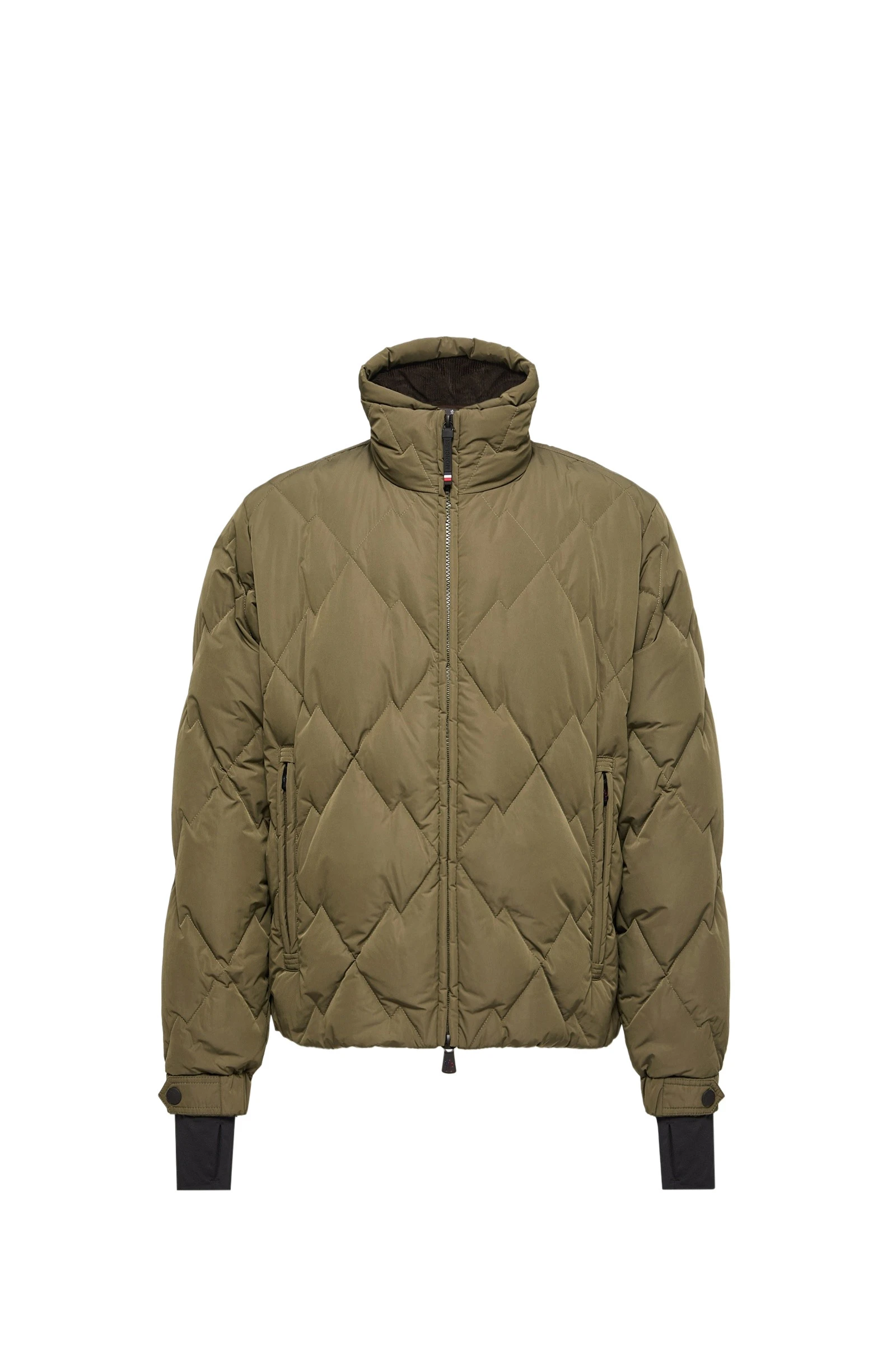 Moncler Bramans Diamond Quilted Short Down Jacket in Olive Green Moncler Bramans Diamond Quilted Short Down Jacket in Olive Green | Men's Jackets | Coveti