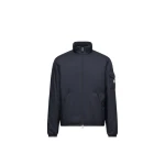 Moncler Breezes Short Padded Jacket in Navy Blue | Men's Jackets | Coveti
