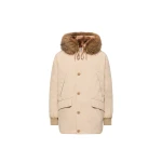 Moncler Brevanth Hooded Down Parka Jacket in Beige | Men's Coats | Coveti