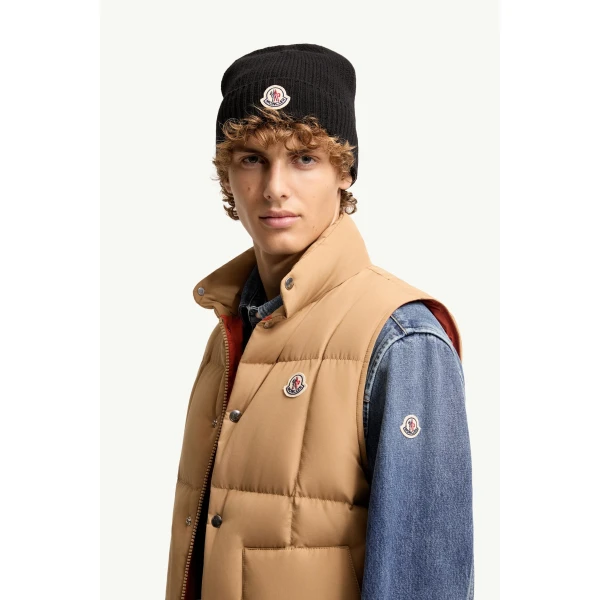 Moncler Brumelune Down Gilet in Beige, view 3 | Men's Jackets | Coveti