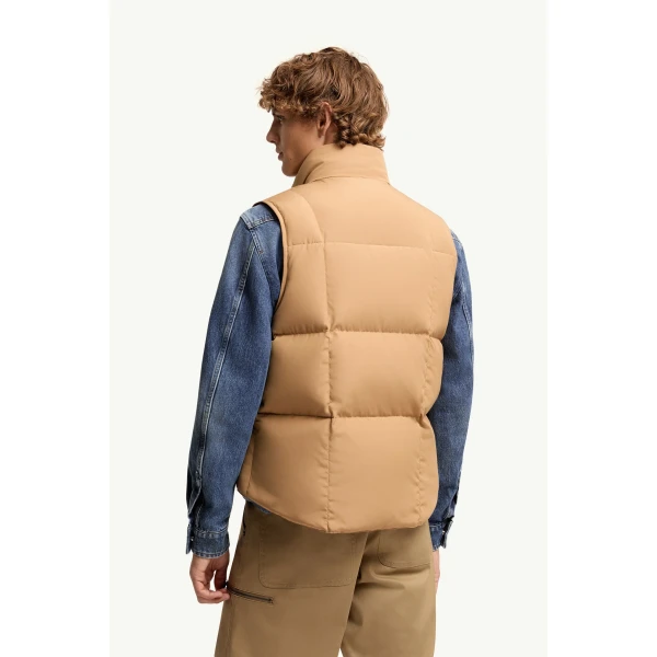 Moncler Brumelune Down Gilet in Beige, view 5 | Men's Jackets | Coveti