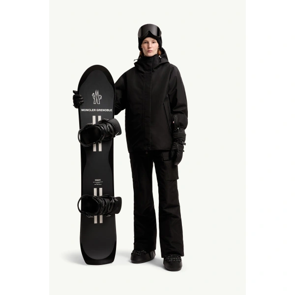 Moncler Bwindis Hooded GORE-TEX Laminate Insulated Ski Jacket in Black, view 2 | Women's Ski Jackets | Coveti
