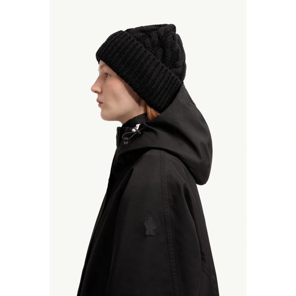 Moncler Bwindis Hooded GORE-TEX Laminate Insulated Ski Jacket in Black, view 3 | Women's Ski Jackets | Coveti