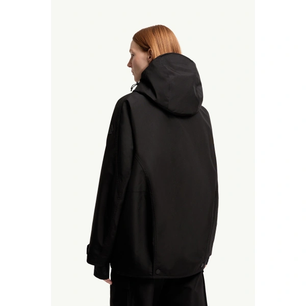 Moncler Bwindis Hooded GORE-TEX Laminate Insulated Ski Jacket in Black, view 5 | Women's Ski Jackets | Coveti