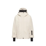 Moncler Bwindis Hooded GORE-TEX Laminate Insulated Ski Jacket in White Ivory | Women's Ski Jackets | Coveti