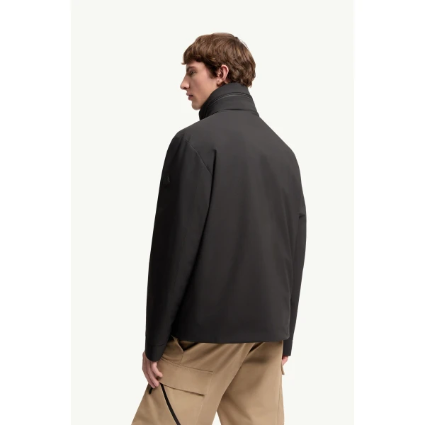 Moncler Caelros Hooded Short Down Jacket in Black, view 5 | Men's Jackets | Coveti