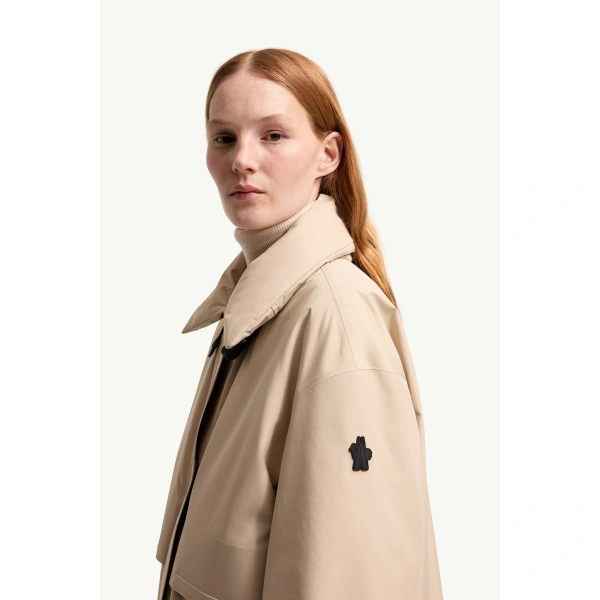 Moncler Caurel GORE-TEX Shearling-Trimmed Insulated Ski Jacket in Beige, view 3 | Women's Ski Jackets | Coveti
