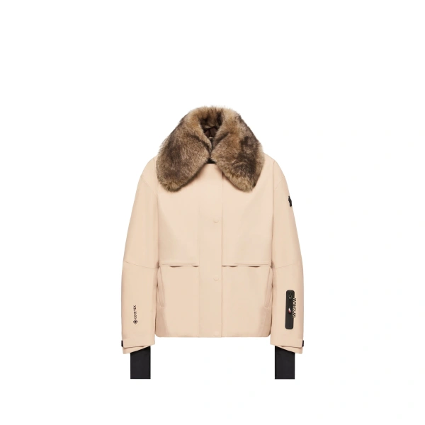 Caurel GORE-TEX Shearling-Trimmed Insulated Ski Jacket in Beige