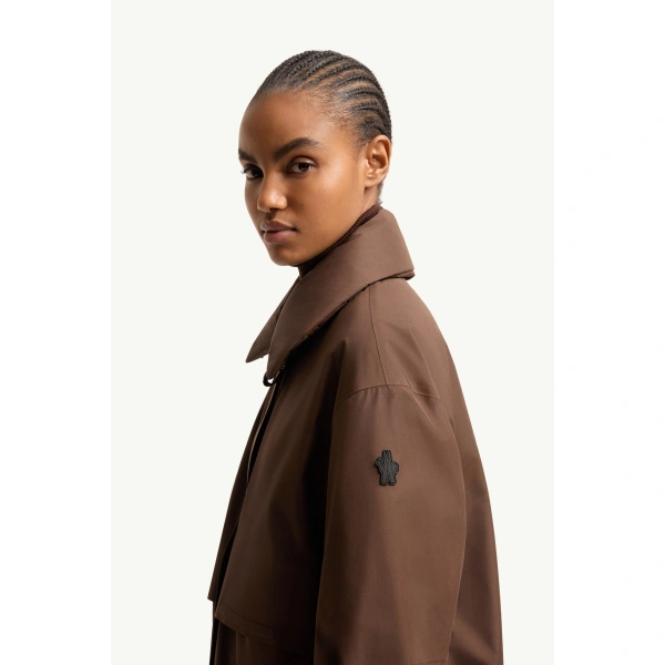 Moncler Caurel GORE-TEX Shearling-Trimmed Insulated Ski Jacket in Brown, view 3 | Women's Ski Jackets | Coveti