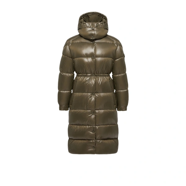 Cavettaz Hooded Long Down Jacket in Dark Green