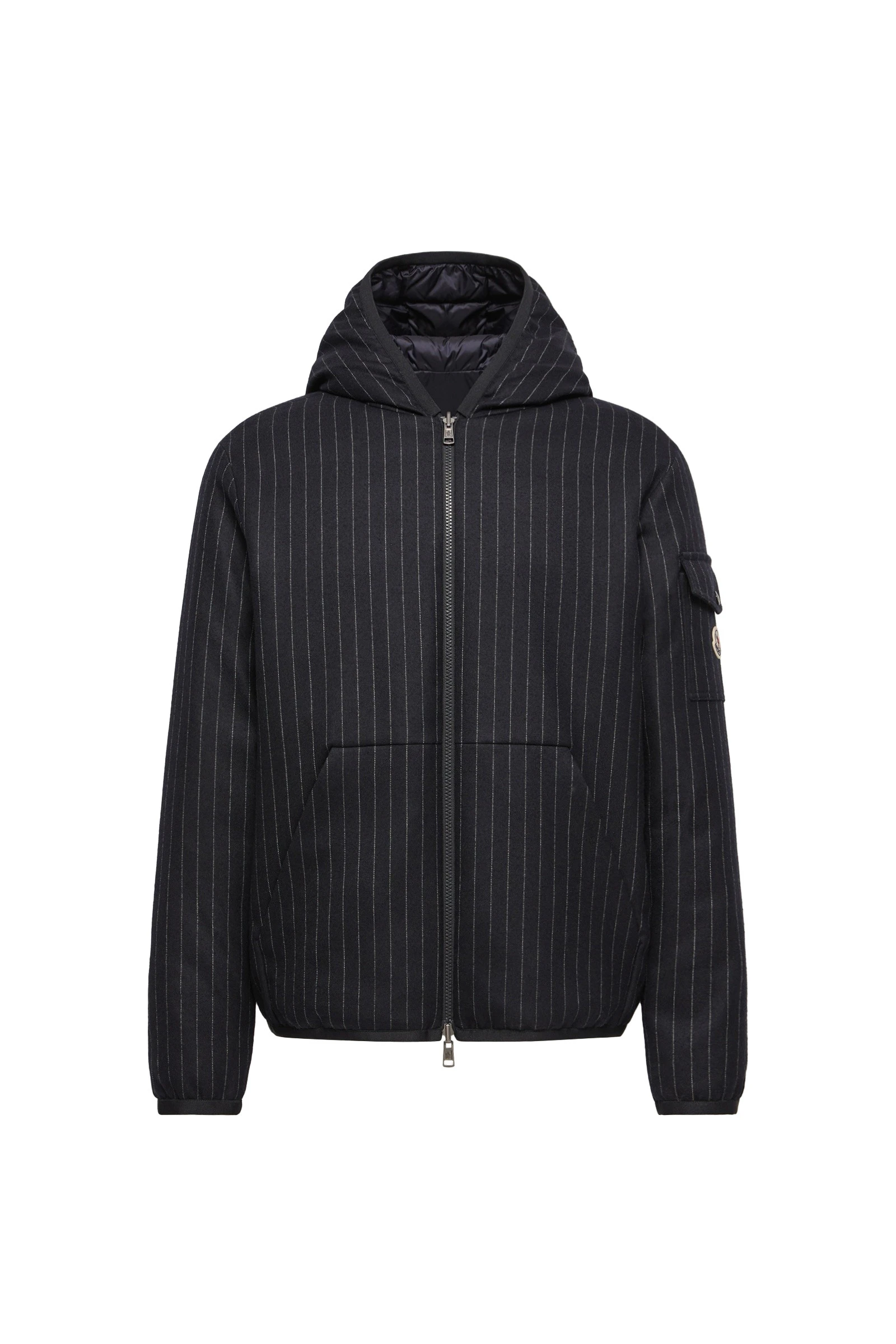 Moncler Ceze Reversible Hooded Short Jacket in Dark Blue Moncler Ceze Reversible Hooded Short Jacket in Dark Blue | Men's Jackets | Coveti