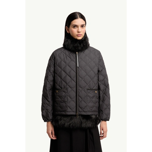 Moncler Chaleureux 3-in-1 Short Down Jacket in Black, view 4 | Women's Puffer Jackets | Coveti
