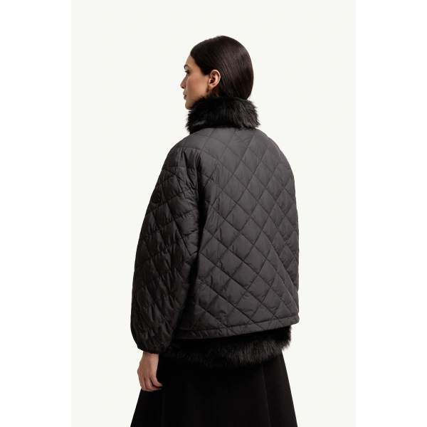 Moncler Chaleureux 3-in-1 Short Down Jacket in Black, view 5 | Women's Puffer Jackets | Coveti